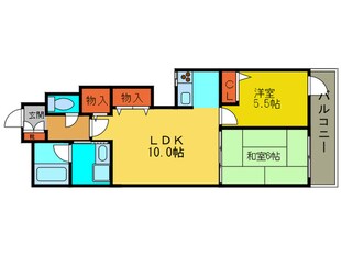 ﾕﾆﾃｨ西大路の物件間取画像